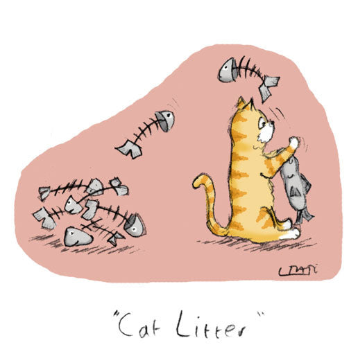 Cat Litter Greeting card