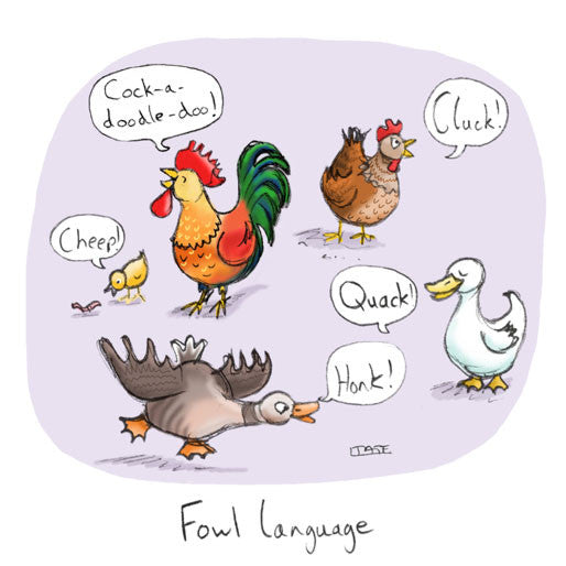 Fowl Language Greeting card