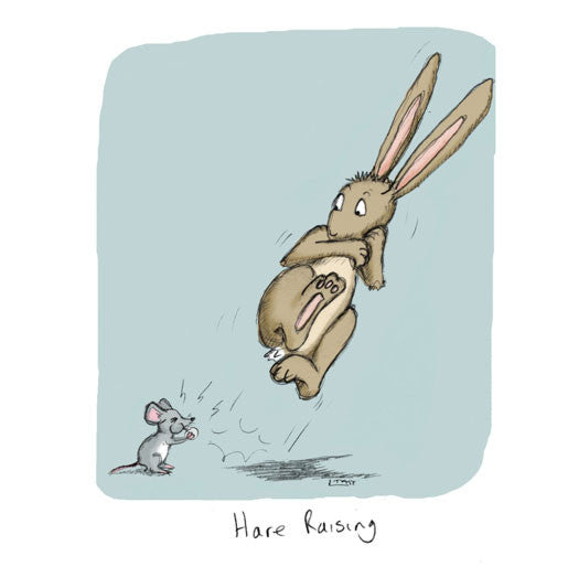 Hare Raising Greeting card
