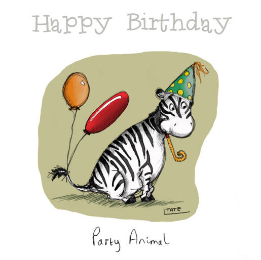 Zebra Party Animal - Happy Birthday