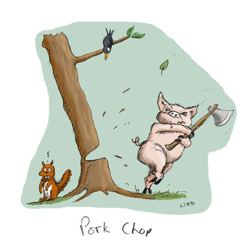 Pork Chop Greeting card