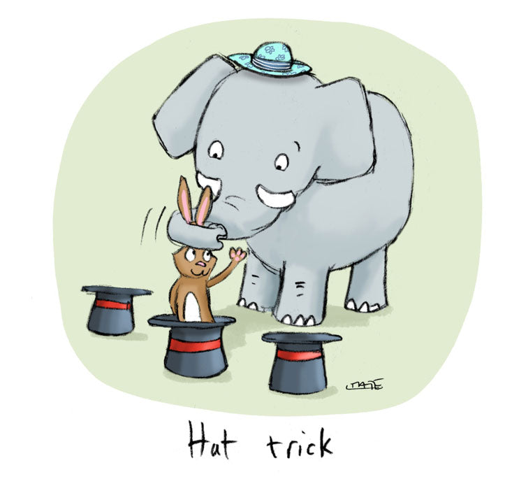 Hat Trick Greeting card