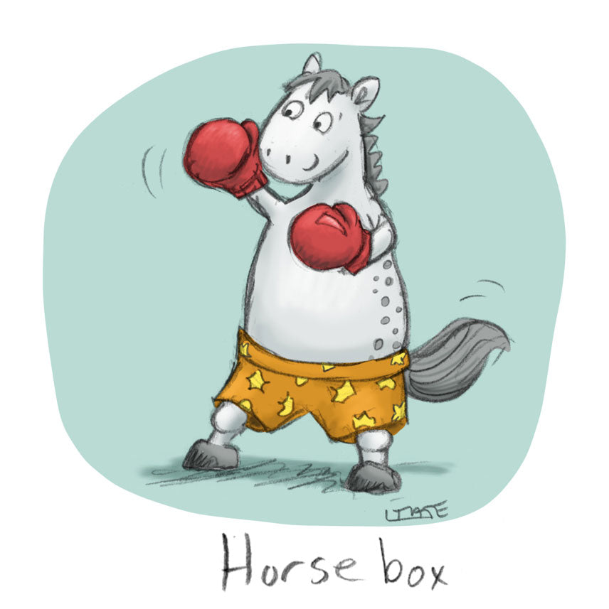 Horse Box Greeting card