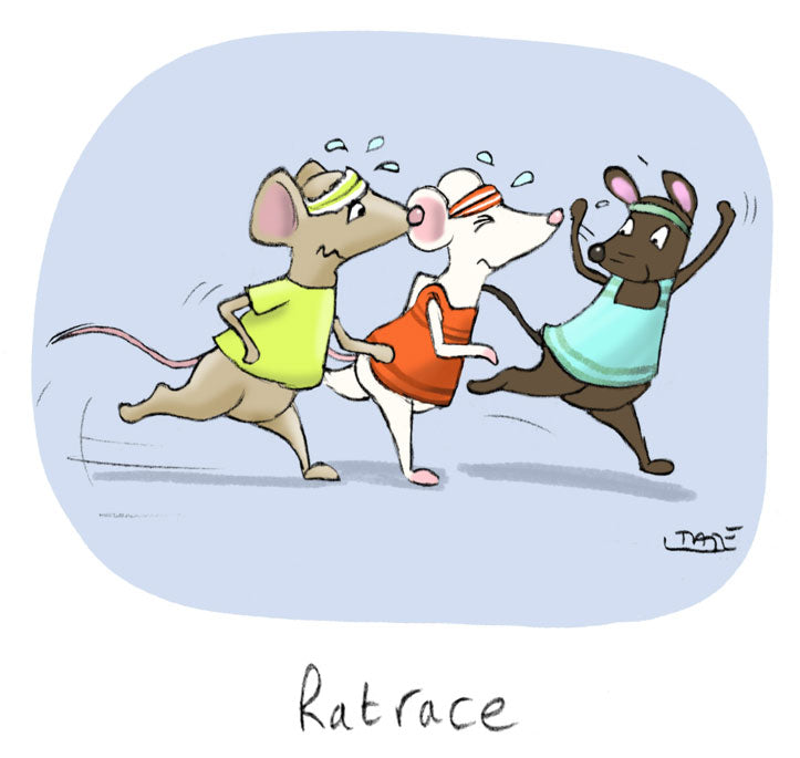 Rat Race Greeting card