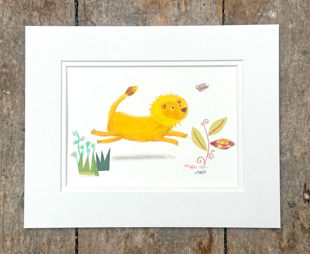 Lion and a Butterfly