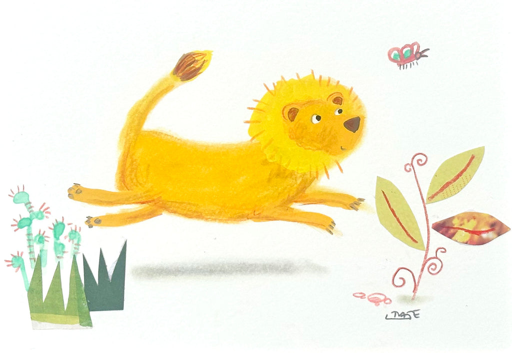 Lion and a Butterfly