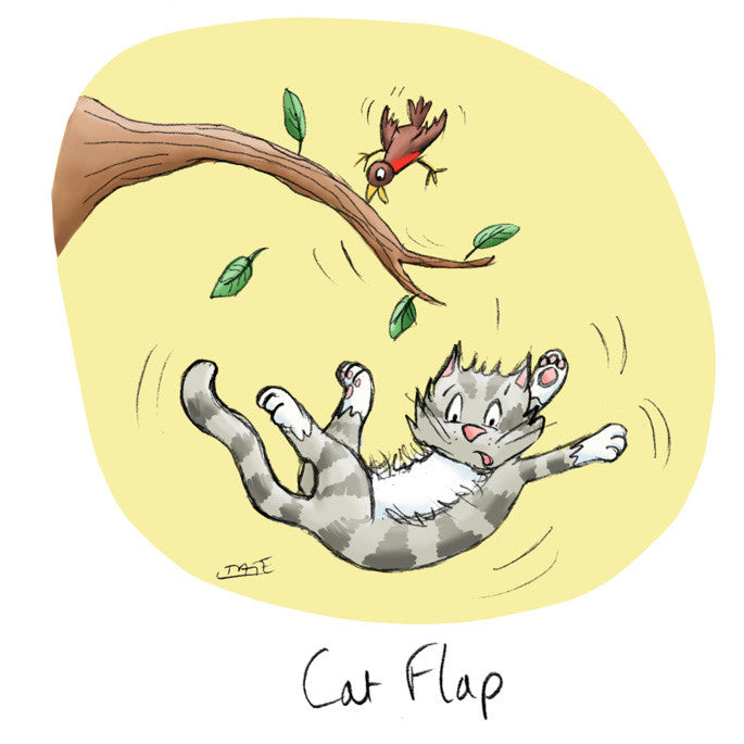 Cat Flap Greeting card