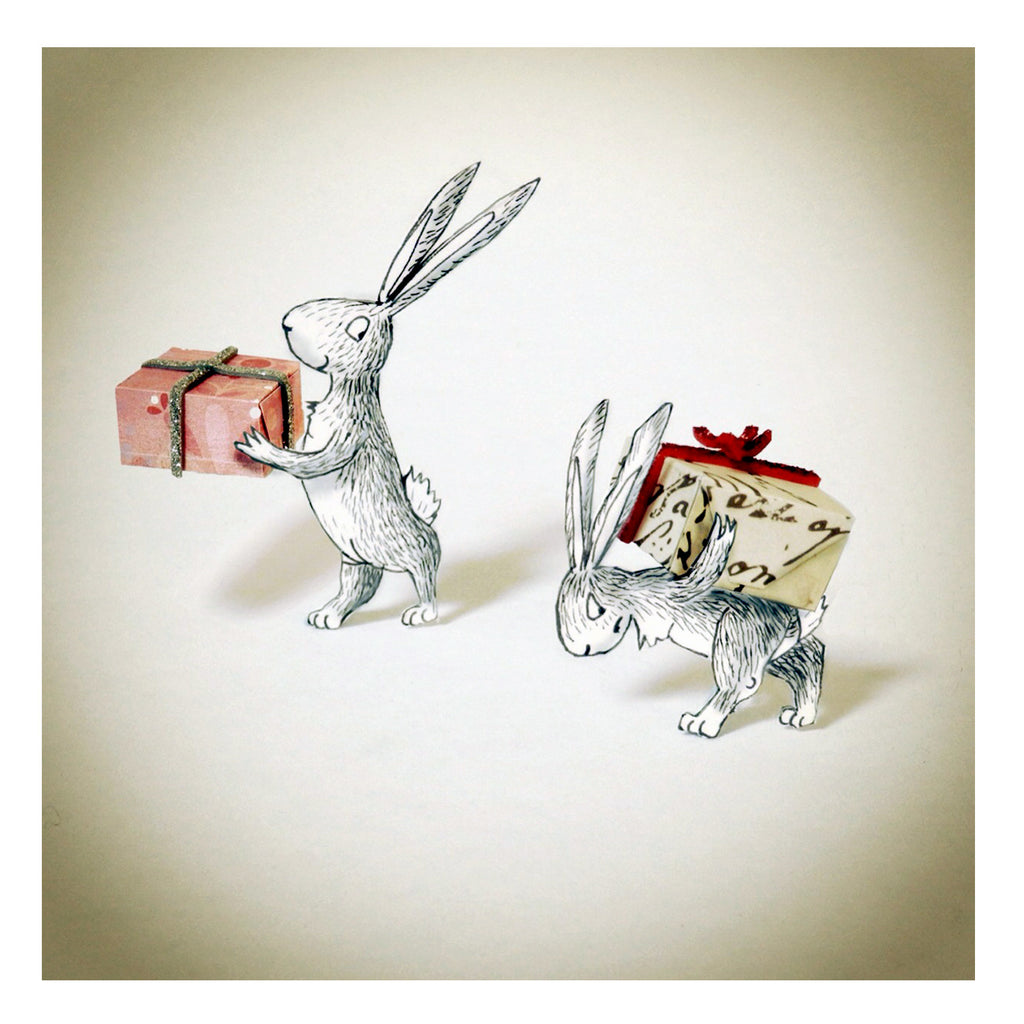 Christmas Rabbit and Presents