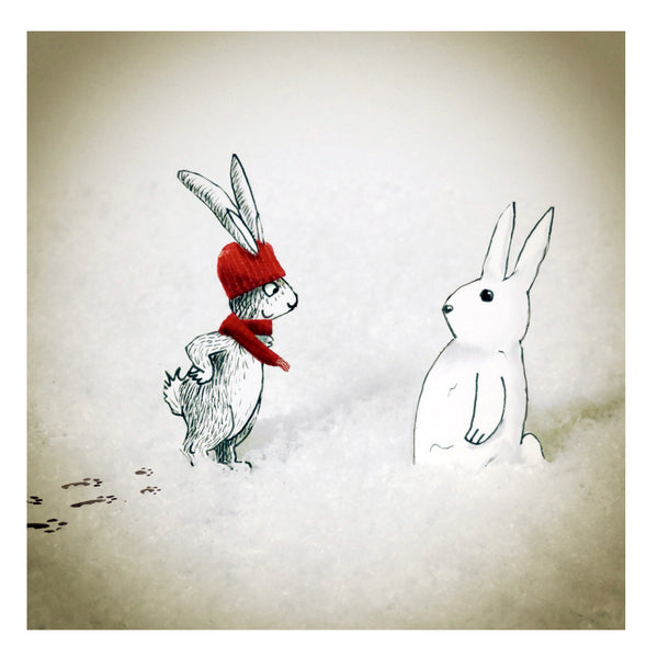Christmas Rabbit and Snow Rabbit – Louise Tate Illustration