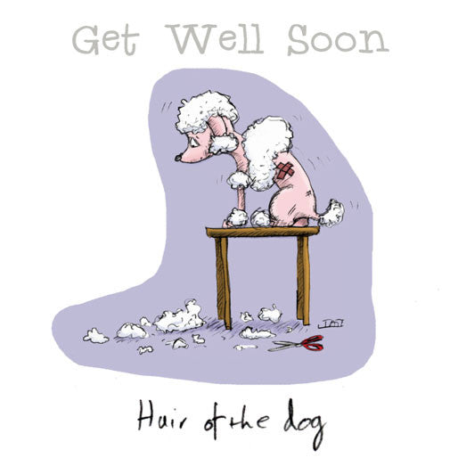 Hair of the Dog - Get Well Soon Greeting card