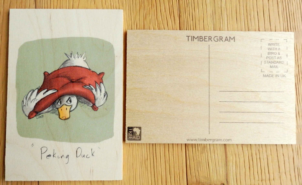 Wooden Postcard - Peking Duck