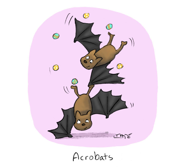 Acrobats Greeting card