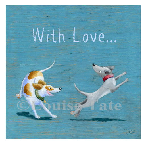 Two Dogs - With Love Greeting card