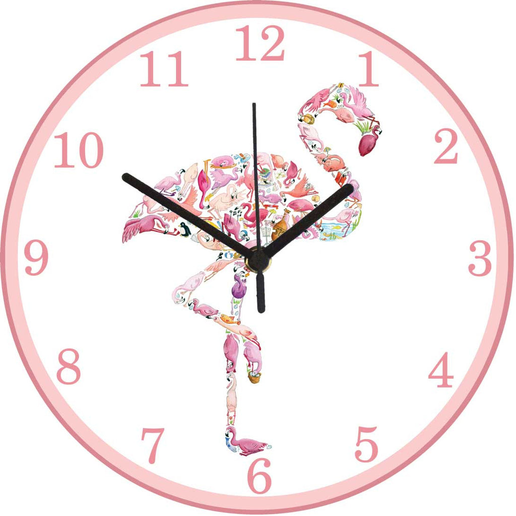 Flamingo wall clock