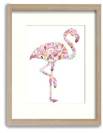 How the flamingo could look in a frame 