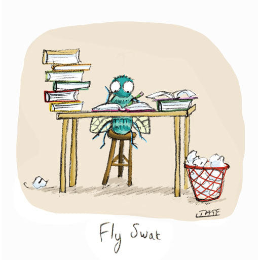 Fly Swot Greeting card