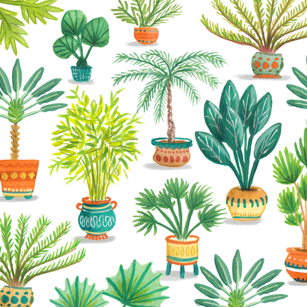 Potted Palms Greeting card