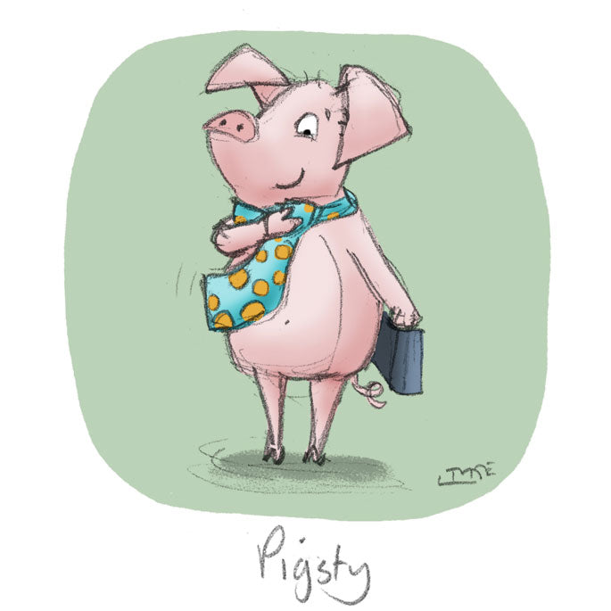 Pigsty Greeting card