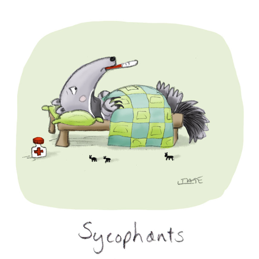 Sycophants Greeting card